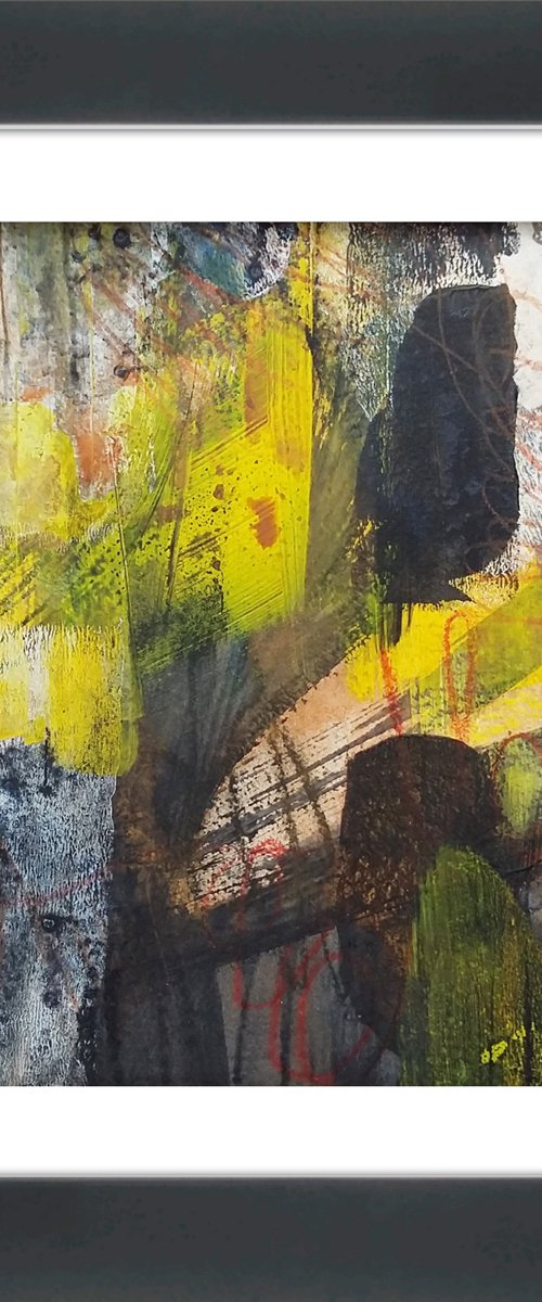 Abstraction #24 - Framed and ready to hang - original abstract painting by Carolynne Coulson