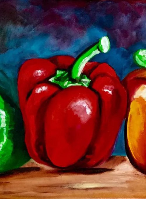 Still life with Peppers by Olga Koval