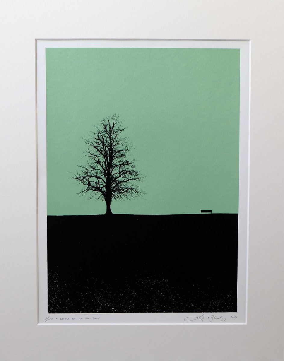 Botanical Screenprint By Lene Bladbjerg, 16 X 20", A Little Bit Of Me Time, Original Artwork