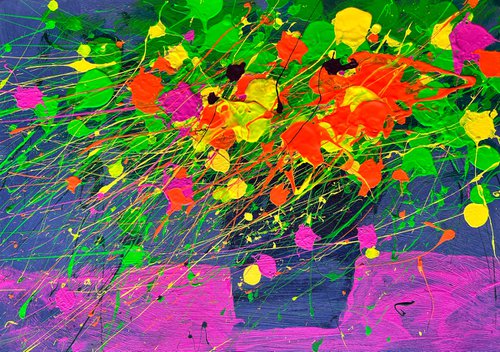 Bright Bouquet Abstract painting by Andrii Kovalyk