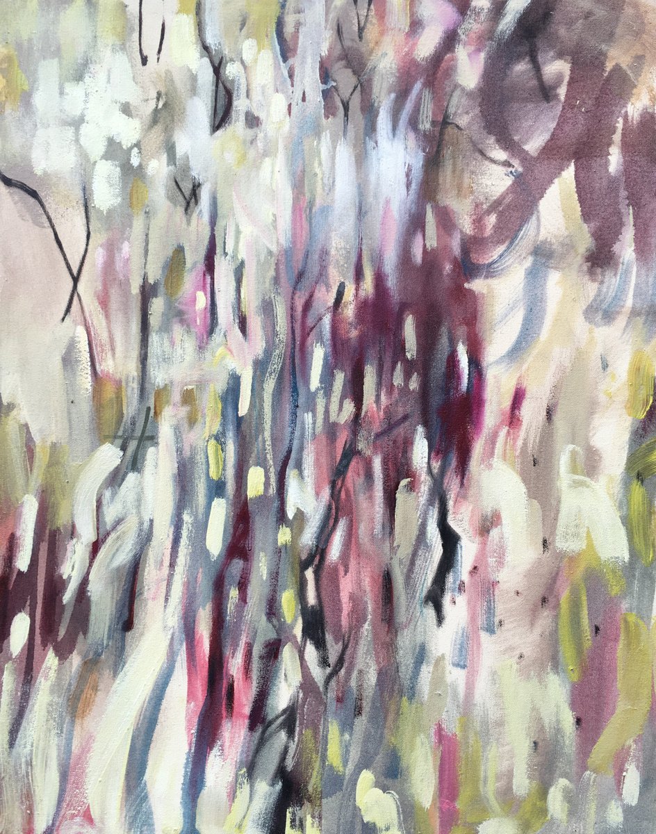 Expressive Botanical Oil Painting By Guy Pickford, 22 X 28, Nature Can Pass You By, Original Artwork