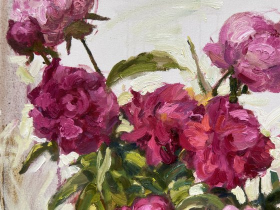 Red and Pink Peonies