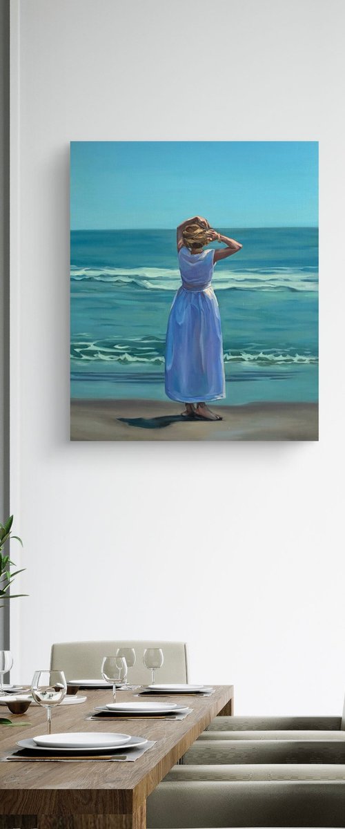 Girl by the ocean by Guzel Min