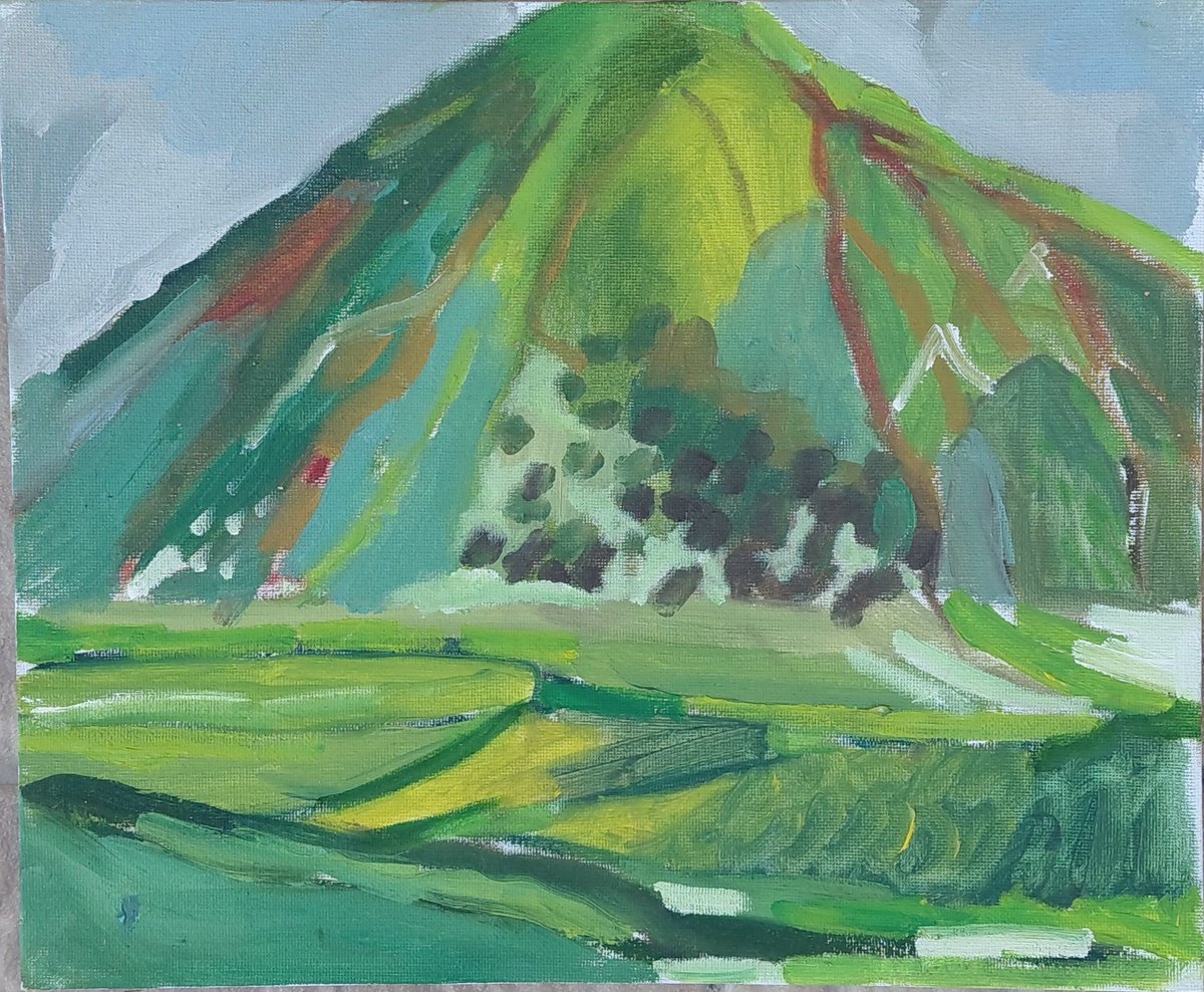 Expressive Landscape Oil Painting By Kelly Norman, 12 X 10", Landscape Souvenir, Original Artwork