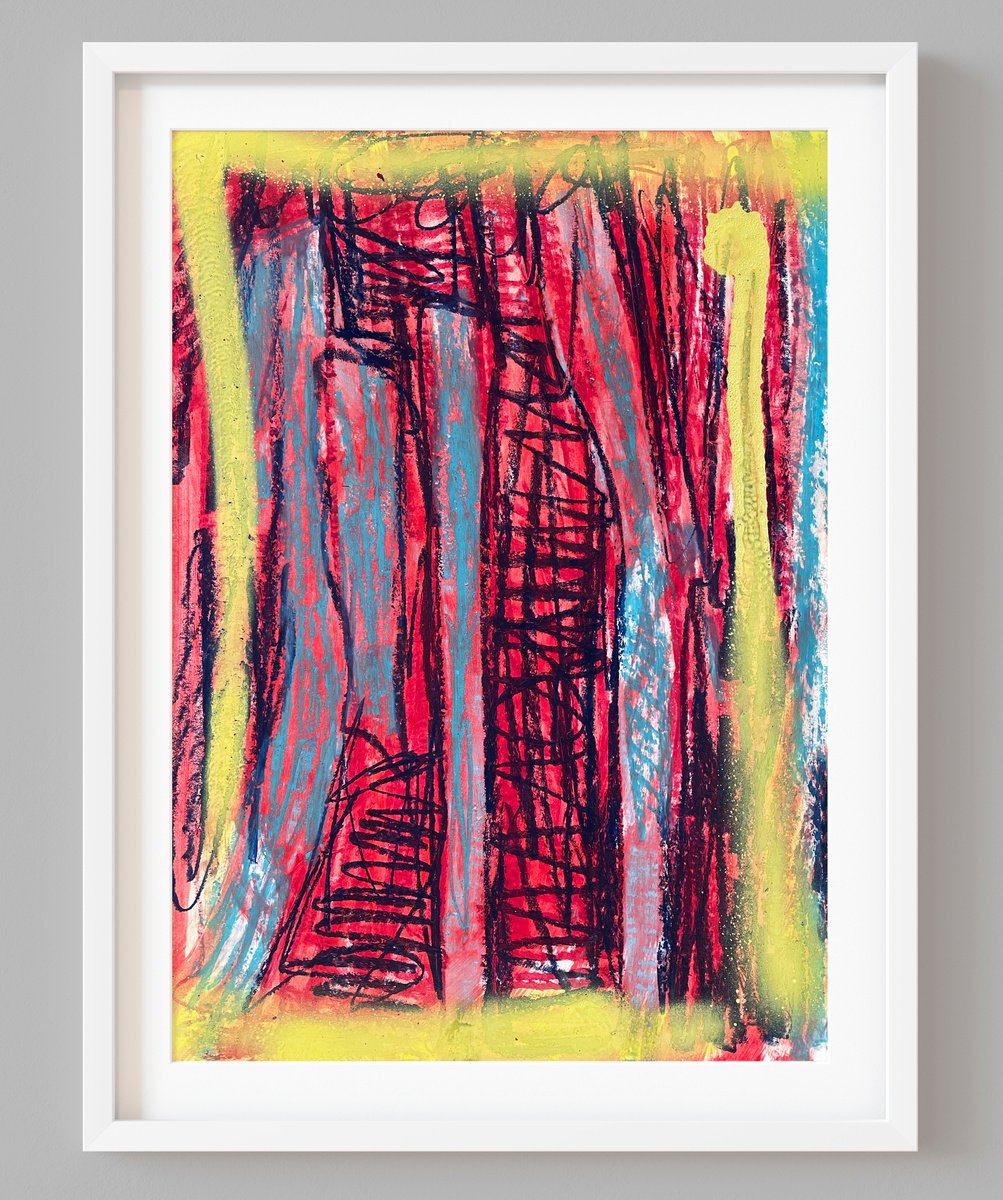 Abstract Painting By Evgenia Makarova, 12 X 17, Abstract Composition N 109, Original Artwork