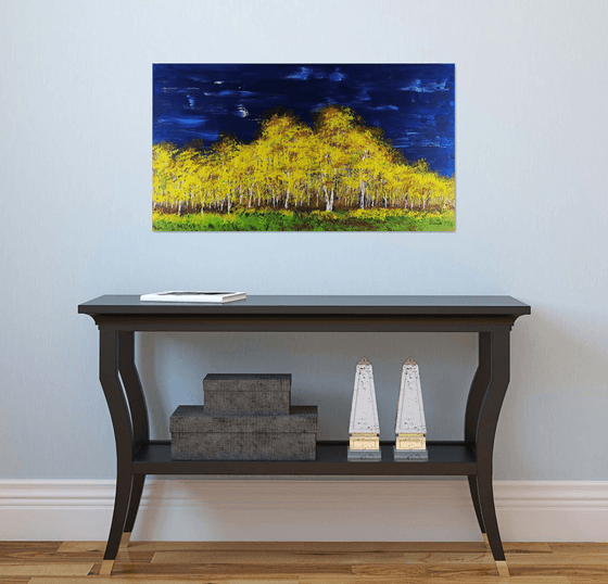 Autumn birch forest