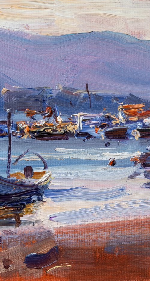 Morning. Boats - III by Vasyl Moldavchuk