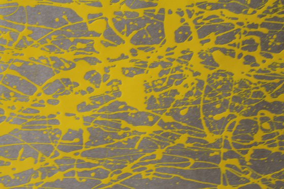 Yellow Energy- Style Jackson Pollock