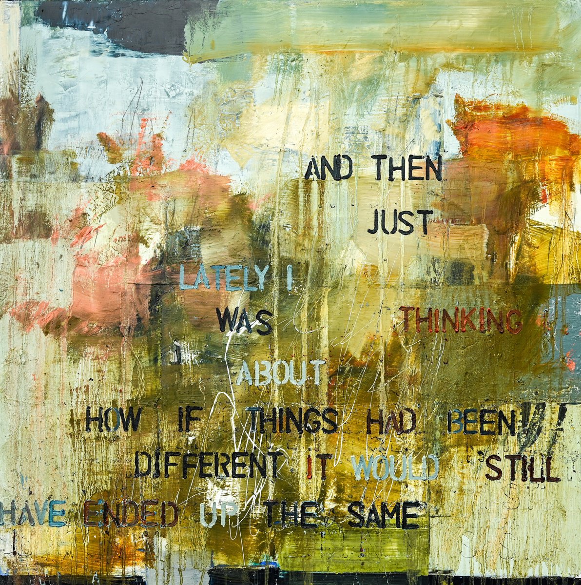 Abstract Oil Painting By Niki Hare, 30 X 30", The Same, Original Artwork