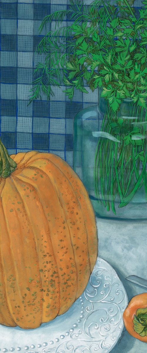 Still life with pumpkin by Natalie Levkovska