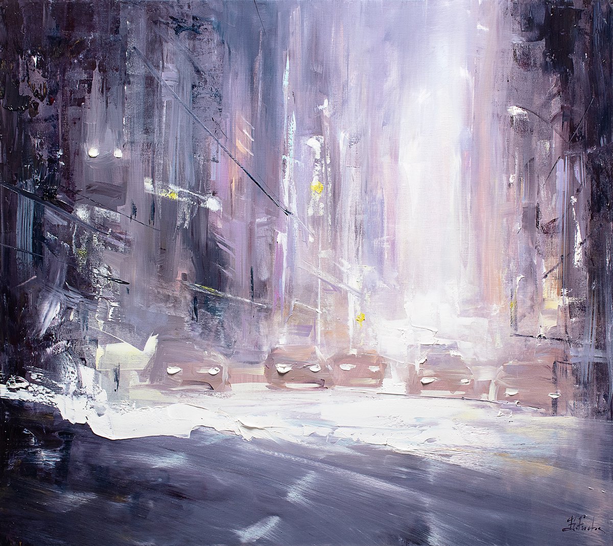 Winter in the City by Bozhena Fuchs