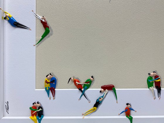 Action.3D Freedom People. Eka Peradze Art.