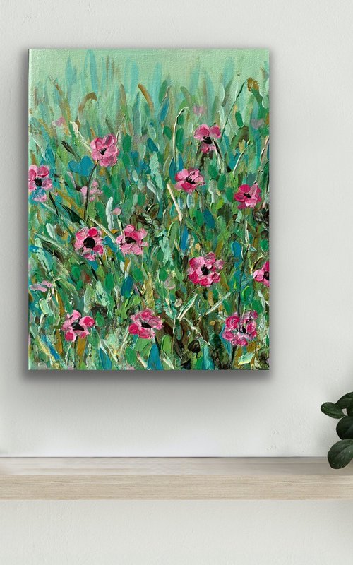 Blossoming Beauty - Pink Flower Garden by Pooja Verma