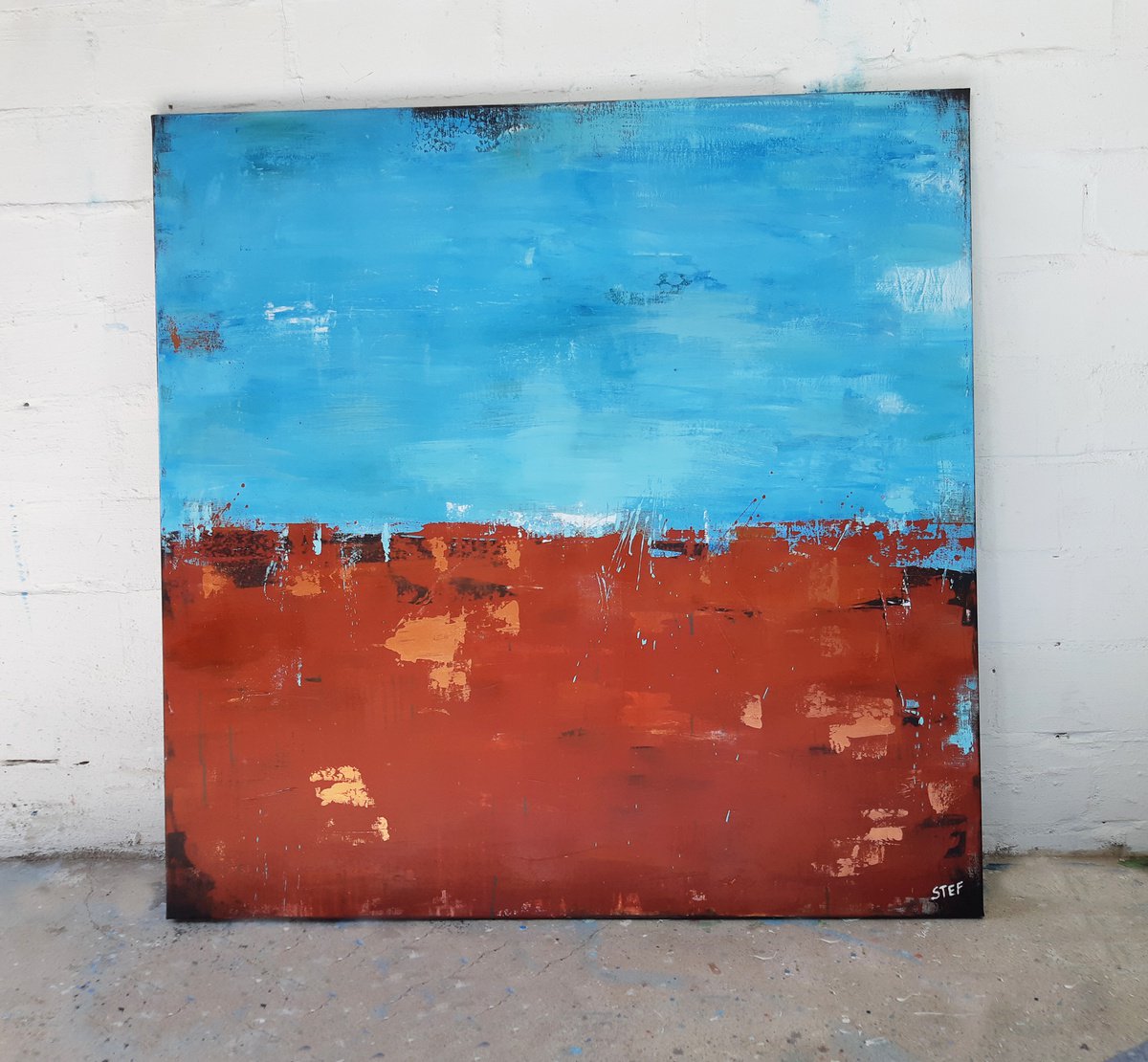 Turquoise In Bronze #3 By Stefanie Rogge, 39 X 39, Artwork For Sale On Artfinder