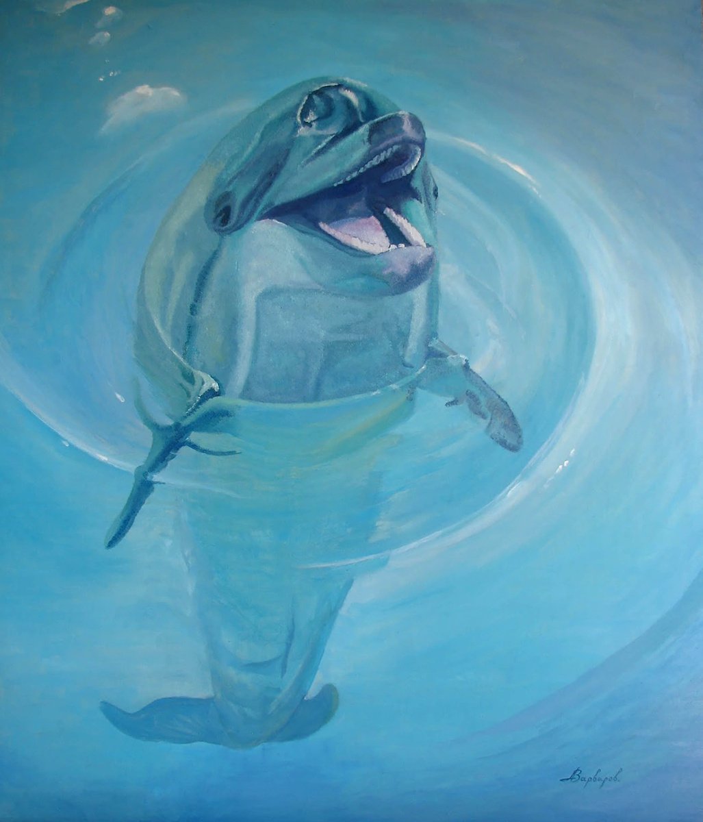 Impressionistic Animal Oil Painting By Anatolii Varvarov, 45 X 53, Hello, Original Artwork