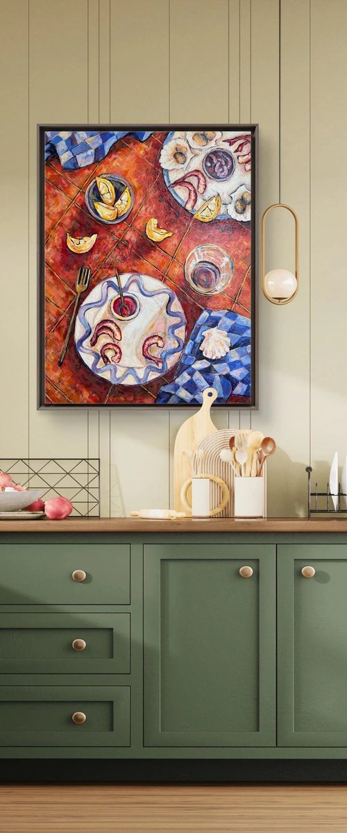 Shrimp, lemon and Oyster by Valentina Ash