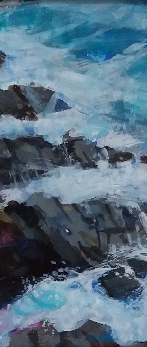 Coastal rocks near St Ives by Jean  Luce