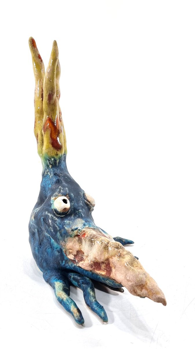 Naive Clay Sculpture , Tutti By Aare Freimann, 8 X 12, Artwork For Sale On Artfinder