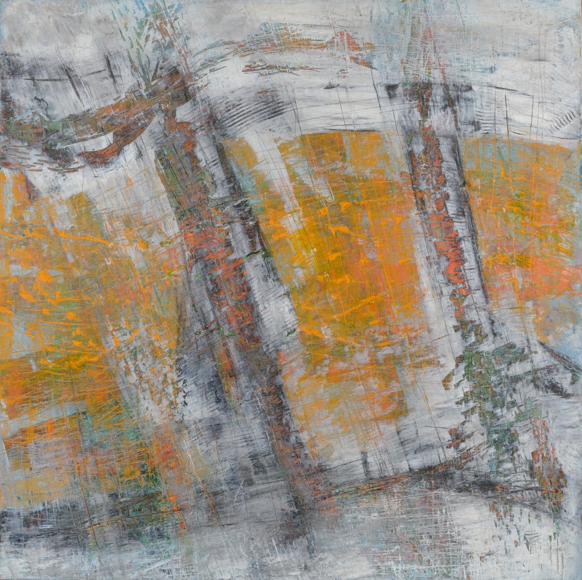 Abstract Painting By Martin Sieverding, 31 X 31", Untitled, Original Artwork