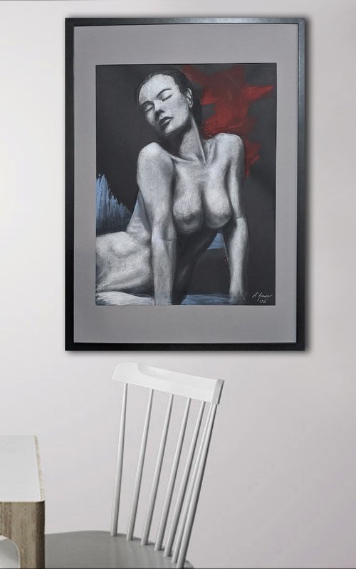 Dry Pastel Nude Study. by Rumen Spasov