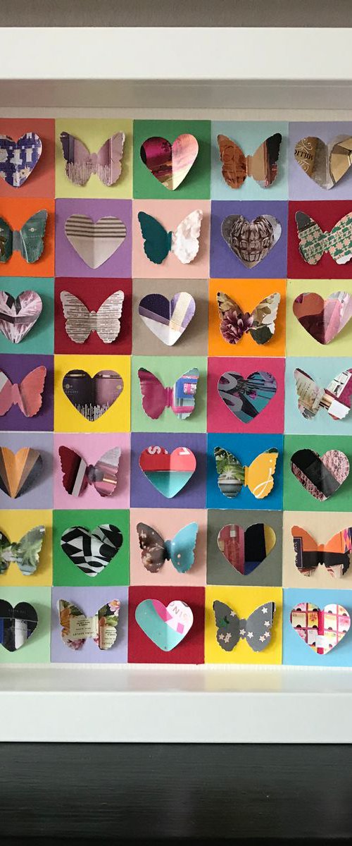 I love Butterflies (Small Frame) by Hernan Reinoso