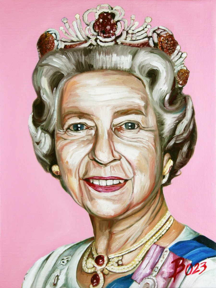 Portrait of Queen Elisabeth II by Paolo Borile