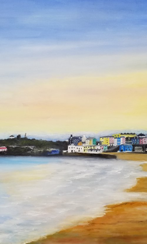 Tenby at Sunrise (reduced) by gerry porcher