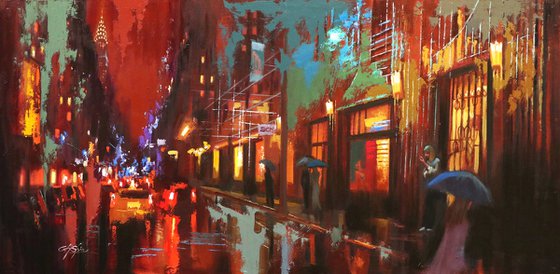 Evening Walk on Broadway