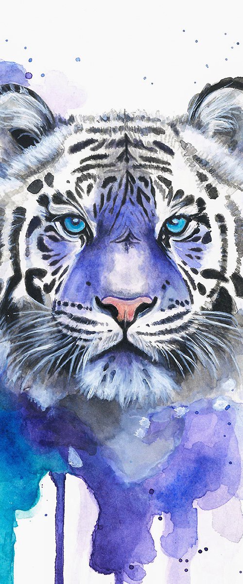 Colourful Tiger Painting by Sandy Broenimann