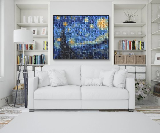 Wooden Art "The Starry Night"