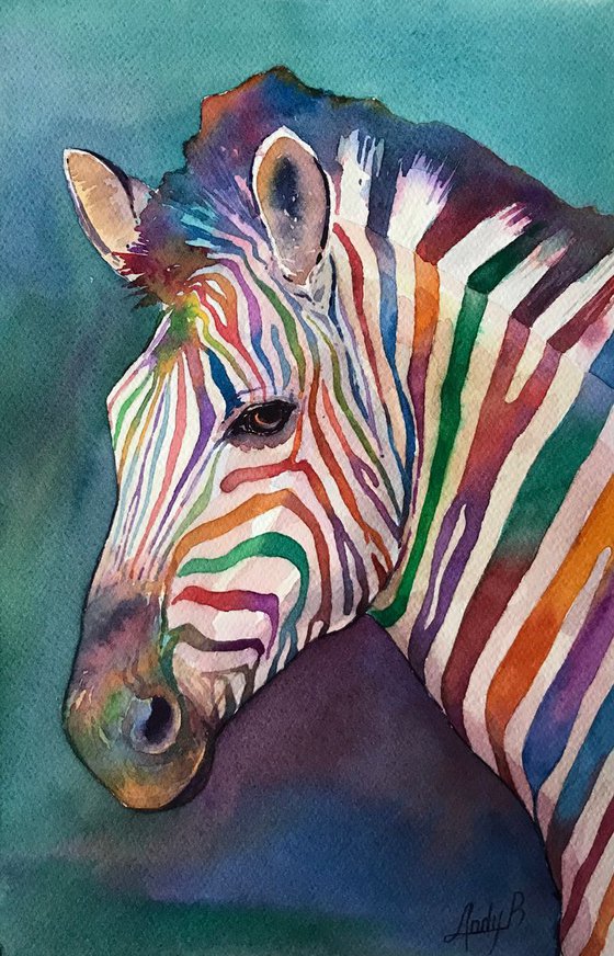 Colored zebra