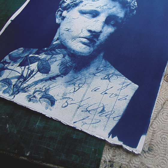 Cyanotype_18_45x45 cm_Portrait Roman