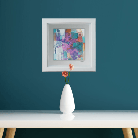 Thinking out loud #5-  Framed ready to hang original abstract