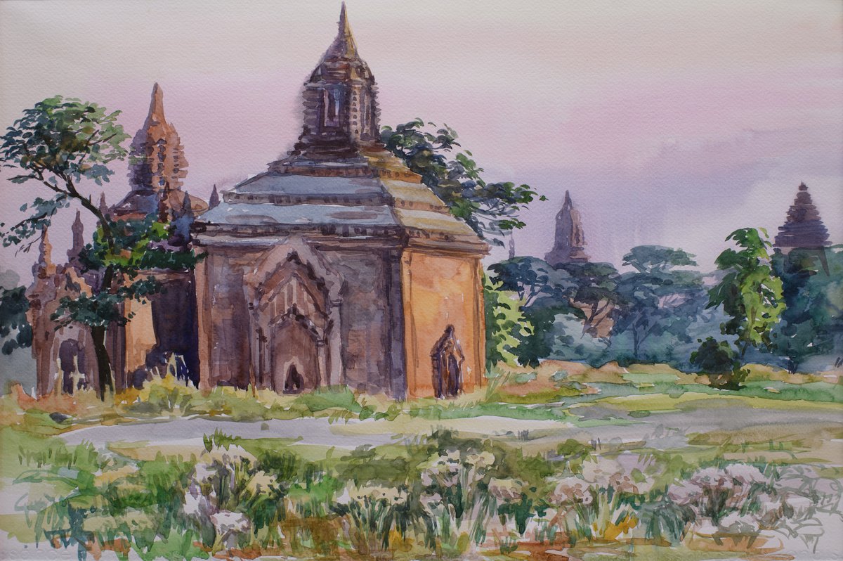 HD26220060 Burma. Bagarn. Early morning by Hanna Davydchenko