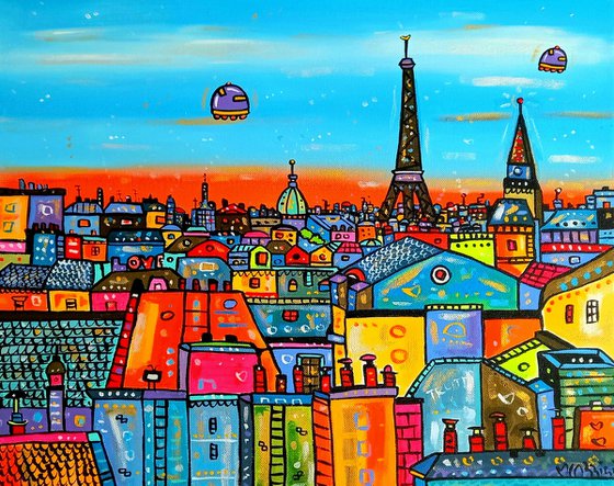 Vibrant View of Paris