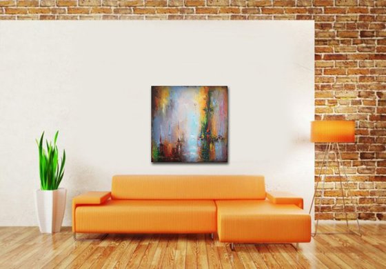 Sea decor, Abstract Oil Painting on Canvas