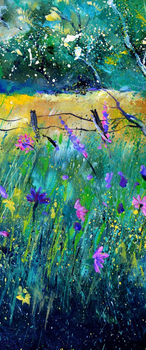 Wild purple flowers by Pol Henry Ledent