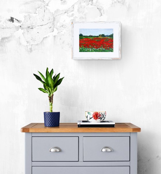 Poppies field II /  ORIGINAL PAINTING