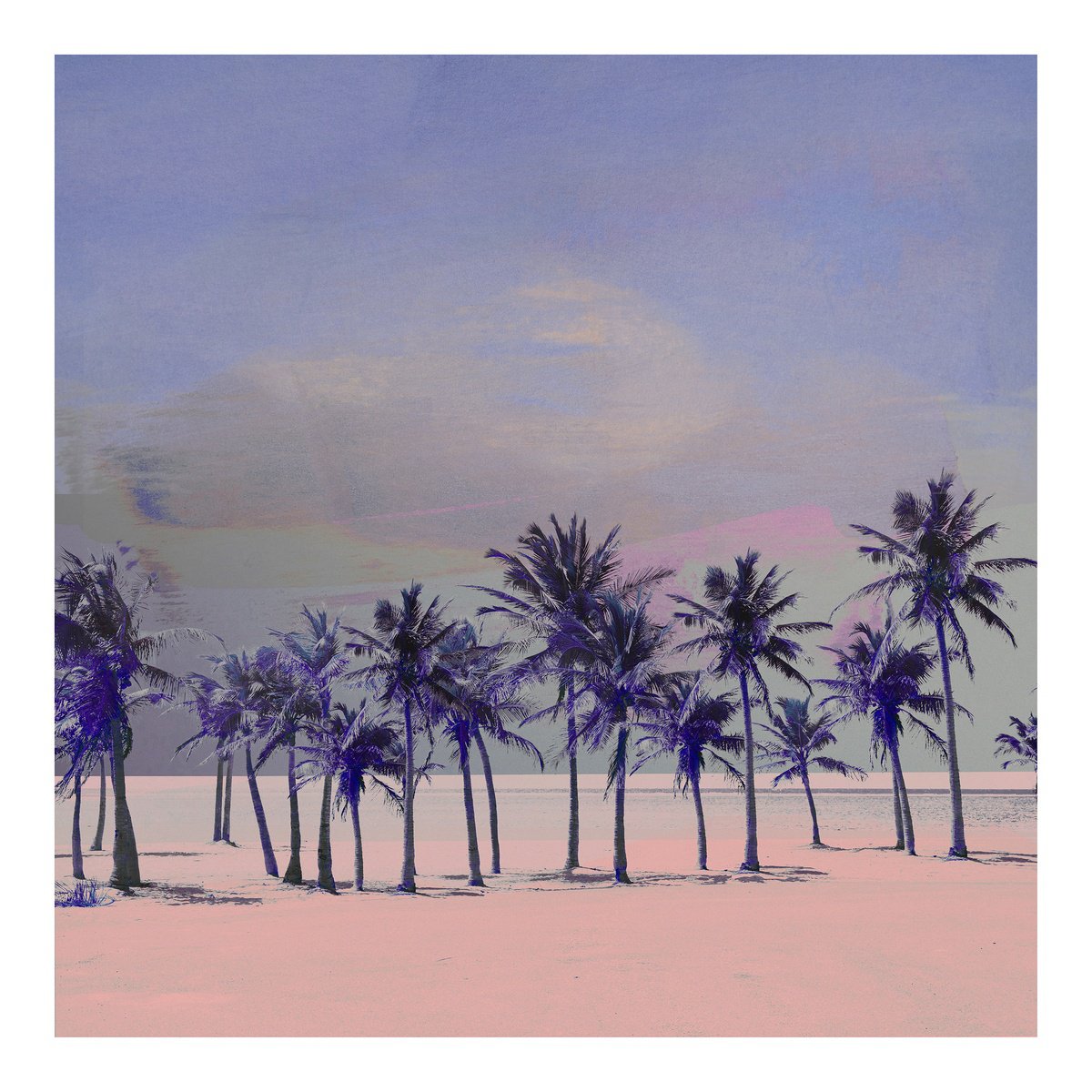 Impressionistic Landscape Photograph By Nadia Attura, 20 X 20", Blue Keys, Original Artwork