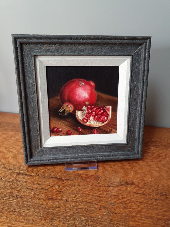 Pomegranate On Wood