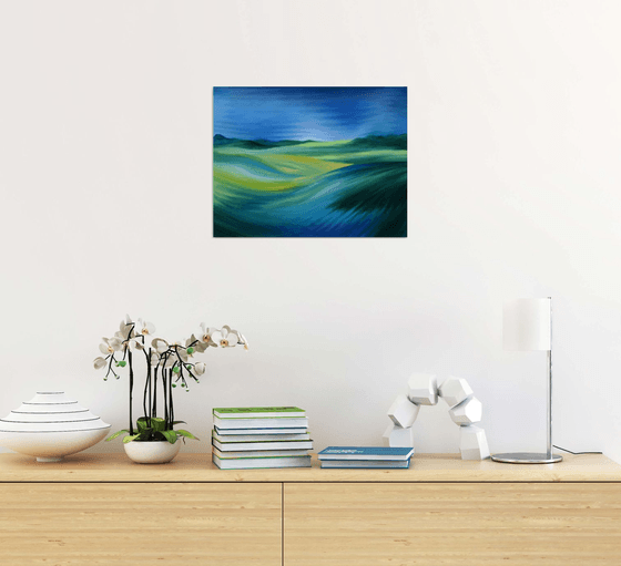 Hills and Sky - flowing abstract landscape