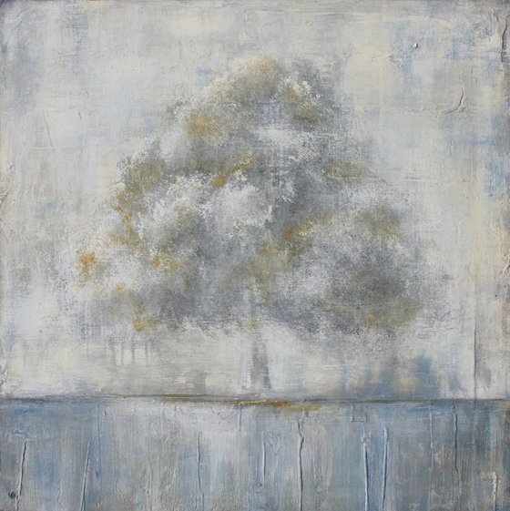 Be Still - Abstract Tree Landscape Painting