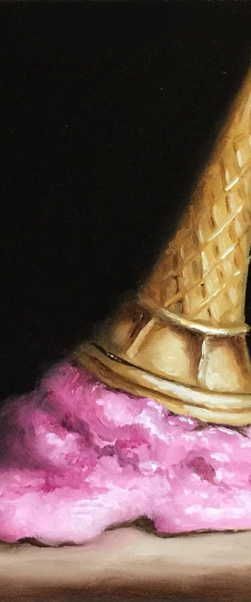 Strawberry ice cream still life by Jane Palmer Art