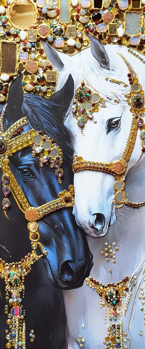 Horses in gold. Love. by BAST