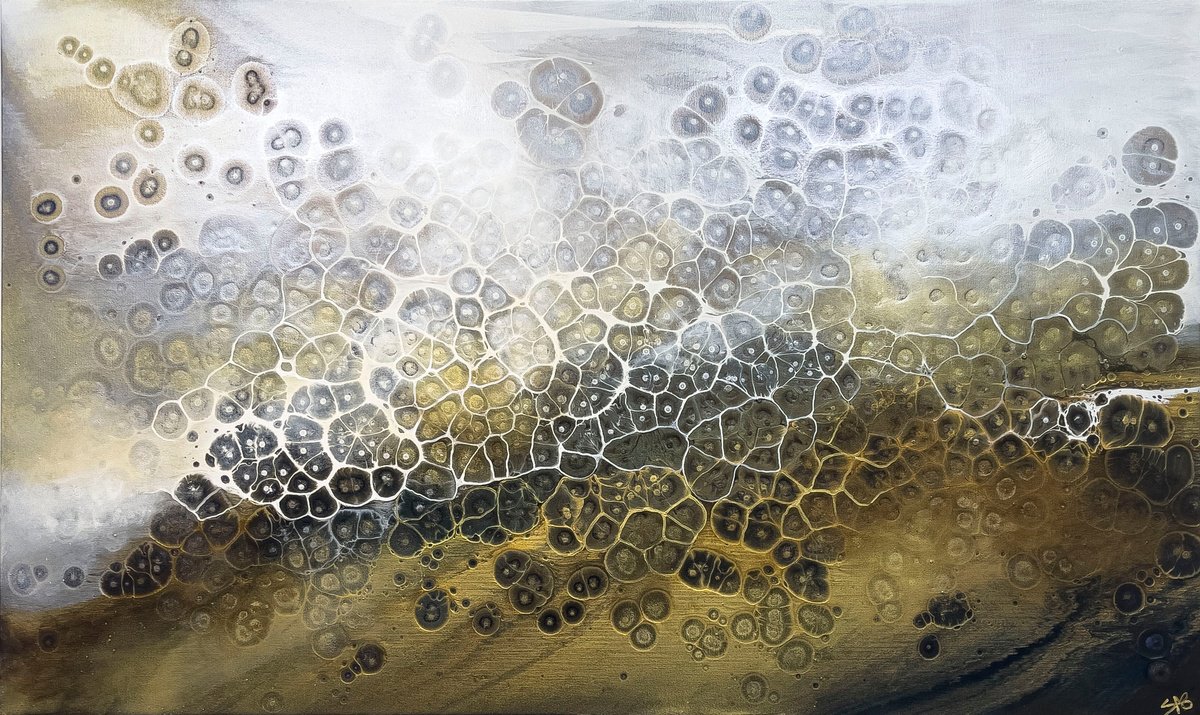 Organic Abstract Acrylic Painting By Shaylen Broughton, 60 X 36", Hermetic Flow, Original Artwork