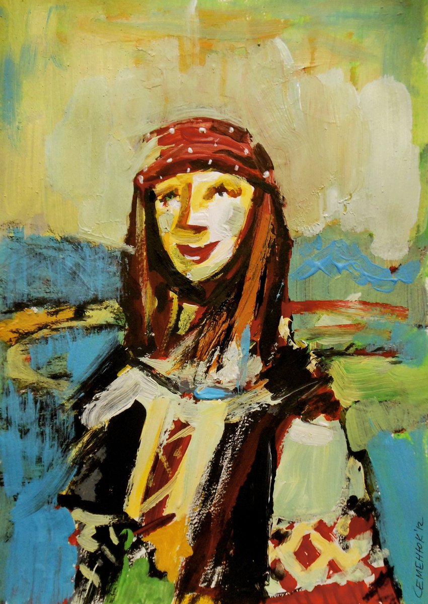 Hippie Mona Lisa by Evgen Semenyuk