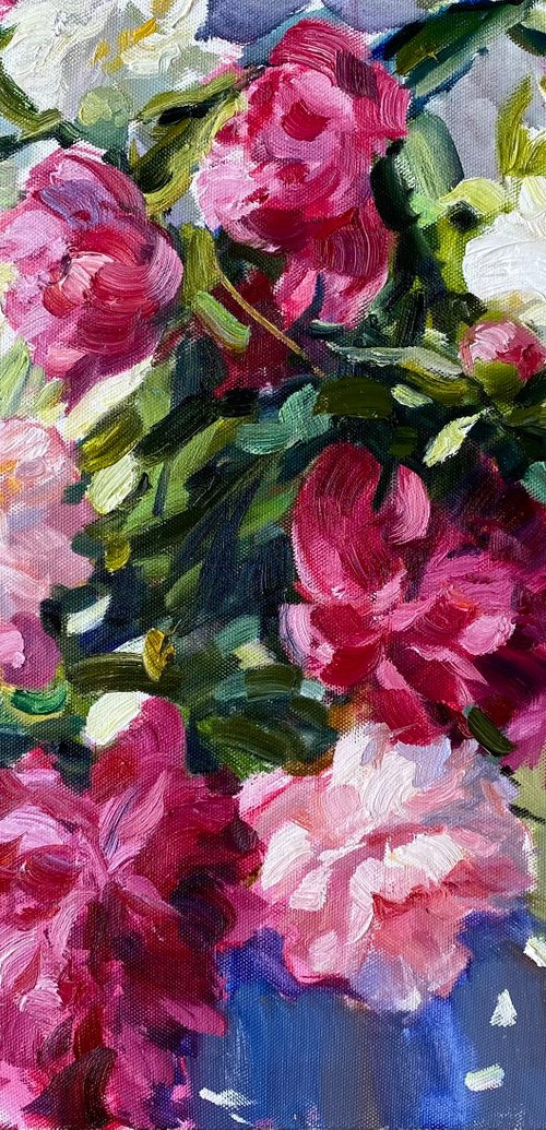 Sunny peonies by Nataliia Nosyk