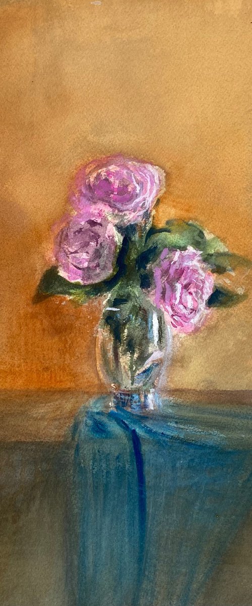 Pink Roses by Mazen Ghurbal