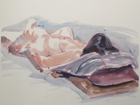 Reclining female nude