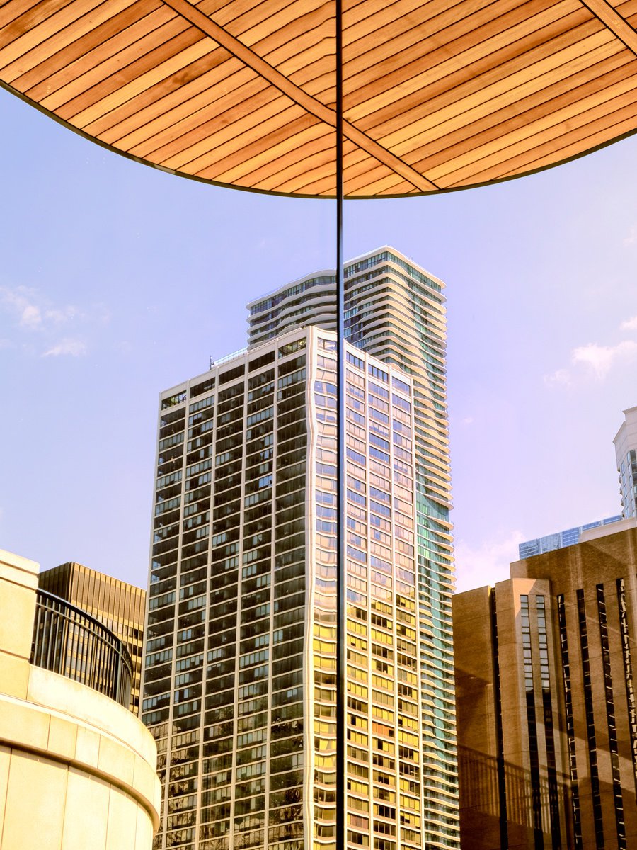 Impressionistic Cityscapes Photograph By William Dey, 25 X 32", Radius Corners Of Glass, Original Artwork